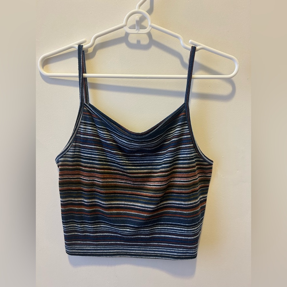Multicolor Striped Crop Top